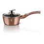 Imagem de Panela Antiaderente com tampa 16cm 1,2L Rose Gold Berlinger Haus Turbo Indução Caçarola Utensilio Cozinha Gás Receitas Frigideira