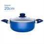 Imagem de Panela Caçarola Blue 20cm Antiaderente Ceramica Tampa De Vidro