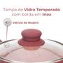 Imagem de Panela Caçarola de Indução Viena Vinho Revestimento Cerâmica 20cm - Casambiente