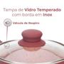 Imagem de Panela Caçarola Indução Viena Vinho Revestimento Cerâmica