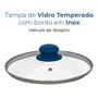 Imagem de Panela Caçarola Revestimento Antiaderente Cerâmica 22cm Genebra Blue - Casambiente