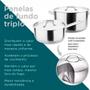 Imagem de Panela com tampa fundo triplo indução4,3l 24cm inox hercules