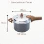 Imagem de Panela de Pressão 4,2 Litros Granito Premium Pressure Revestimento Cerâmico Indução Brinox