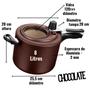 Imagem de Panela De Pressão 8 Litros Grande Com Visor De Vidro Chocolate Antiaderente MTA