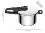 Imagem de Panela De Pressão Rochedo Inox Trendy 6 L Com Cesta De Vapor