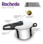 Imagem de Panela De Pressão Rochedo Inox Trendy 6 L Com Cesta De Vapor