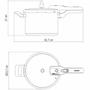 Imagem de Panela de Pressão Tramontina Brava em Aço Inox com Fundo Triplo 20cm 4,5l Indução