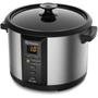 Imagem de Panela Elétrica Multifuncional Electrolux Chef faz Arroz Legumes e muito mais ECC20 Digital 1,8 L - Preta/Inox