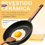 Imagem de Panela Frigideira De Indução E Fogão A Gás Antiaderente De Cerâmica Reforçada Linha Premium