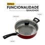 Imagem de Panela Frigideira Enjoy Reta Com Tampa De Vidro Cozinha 20Cm