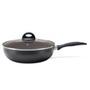 Imagem de Panela Frigideira Wok Preta com Tampa Ceramic Life Smart Plus 3,4 Litros 28x8 Brinox