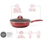 Imagem de Panela Frigideria Wok Vermelha com Tampa Ceramic Life Smart Plus 3,4 Litros 28x8cm Brinox