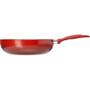 Imagem de Panela Frigideria Wok Vermelha com Tampa Ceramic Life Smart Plus 3,4 Litros 28x8cm Brinox