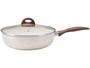 Imagem de Panela Wok Brinox de Alumínio com Tampa - Ceramic Life Smart Plus 4791/157 Vanilla 28cm