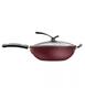 Imagem de Panela Wok Grande Antiaderente 32cm Vermelha Gás
