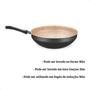 Imagem de Panela Wok N28 / 4,3L De Aluminio Com Antiaderente Cor Preto/Bege MTA - 8503