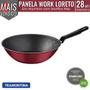 Imagem de Panela Wok Tramontina 28cm Loreto Alumínio Antiaderente  3,6L Frigideira Work Cozinha Starflon Max