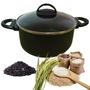 Imagem de Panela work Caçarola Individual Antiaderente preto Para Arroz e Feijão Tampa de Vidro