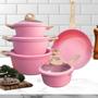 Imagem de Panelas Com Design Moderno E Cor Rosa Ótima Escolha Para Presente De Natal Entrega Rápida