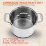 Imagem de Panelas de Aço Inoxidável NutriChef NCSP12 - 12L - Compatível com Indução