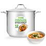Imagem de Panelas de Aço Inoxidável NutriChef NCSP12 - 12L - Compatível com Indução