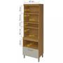 Imagem de Paneleiro 2 Portas 1 Gaveta Torre Quente Princesa 70cm Nesher