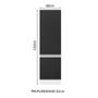 Imagem de Paneleiro Armário de Cozinha 100% MDF 60 cm 2 Portas Branco/Preto Acordes Madesa