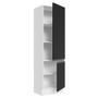 Imagem de Paneleiro Armário de Cozinha 100% MDF 60 cm 2 Portas Branco/Preto Acordes Madesa