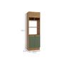 Imagem de Paneleiro de Cozinha Modulado Botanic M627 c/ 3 Portas Nogueira/Fendi - Kappesberg