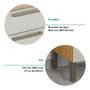 Imagem de Paneleiro Duplo Para Cozinha Com 4 Portas 100% Mdf Napoli Prime Rio Doce Amendoa/Offwhite