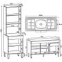 Imagem de Paneleiro e Balcão Gabinete com Pia 150cm Lina K02 Supremo - Mpozenato