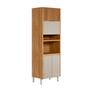 Imagem de Paneleiro Torre Quente Simples 100% MDF 4 Portas Nature Off White Flint Shop Jm