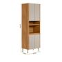 Imagem de Paneleiro Torre Quente Simples 100% MDF 4 Portas Nature Off White Sage Shop Jm