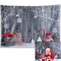 Imagem de Pano de fundo fotográfico ZTHMOE, Natal e inverno, tecido de 2,1 x 1,5 m
