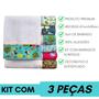 Imagem de Pano De Prato Barrado Sortido Kit Com 3 Peças