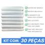 Imagem de Pano De Prato Branco Sem Estampa 100% Algodão Kit C/30 Un