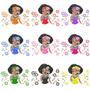 Imagem de Pano de Prato Para Fazer Saia Crochê Boneca Artesã Mulata Com Glitter Com 10 peças