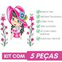 Imagem de Pano De Prato Para Fazer Saia Crochê Boneca Tina Com Glitter Kit Com 5 peças