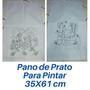 Imagem de Pano de Prato Riscado para Pintar Kit com 10 unidades medidas 35x61