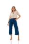 Imagem de Pantacourt Jeans Feminina Slim com Fenda Lateral