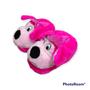 Imagem de  Pantufa 3D - Pantufa Cachorro Rosa, Quentinha e Charmosa, com sola de Borracha