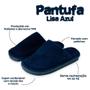 Imagem de Pantufa Chinelo Tradicional Sola Antiderrapante Super Quentinha Lisa AZUL 44/45 Unissex