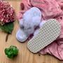 Imagem de Pantufa Feminina Chinelo de Quarto Muito Confortável Branca