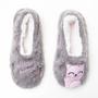 Imagem de Pantufa Feminina Comfy Macia Pata Gatinho Meia Chumbo 38/41