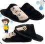 Imagem de Pantufa Gatinho Infantil Confortavel Quentinha Inverno Cor Azul Tam. 32/33