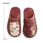 Imagem de Pantufa Gatinho Infantil Marrom 30/31 Confortável e Macia