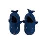 Imagem de Pantufa Infantil Antiderrapante Pimpolho Baleia Azul Marinho