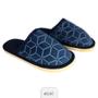 Imagem de Pantufa Masculina Macia Estampada Azul 40/41