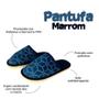 Imagem de Pantufa Masculina Macia Estampada Azul 44/45