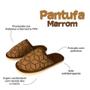 Imagem de Pantufa Masculina Macia Estampada Marrom 42/43